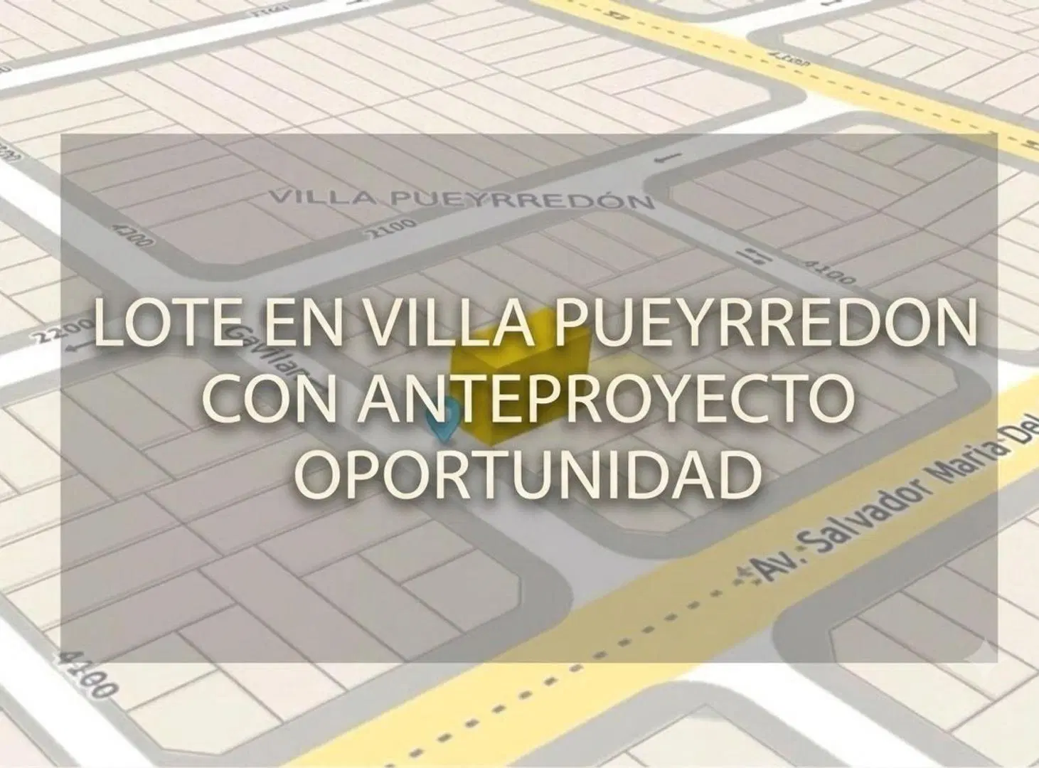 VENTA LOTE EN VILLA PUEYRREDON CON ANTEPROYECTO 4