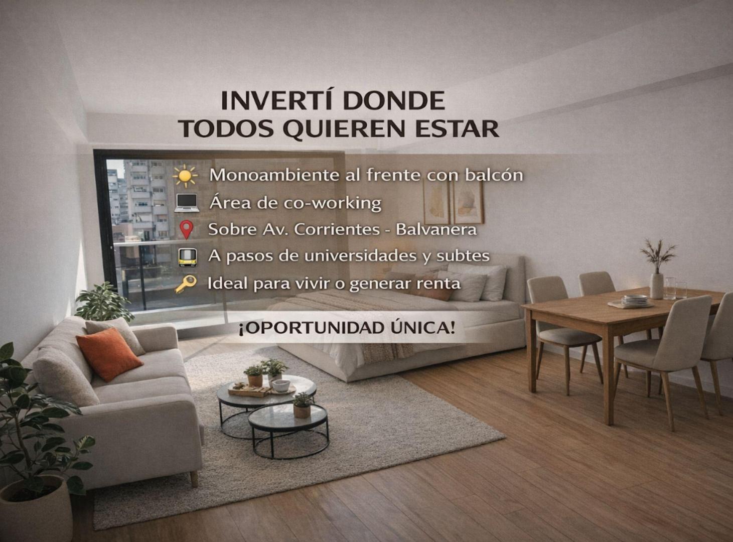 Foto de DEPARTAMENTO MONOAMBIENTE VENTA BALVANERA FRENTE, imagen 1