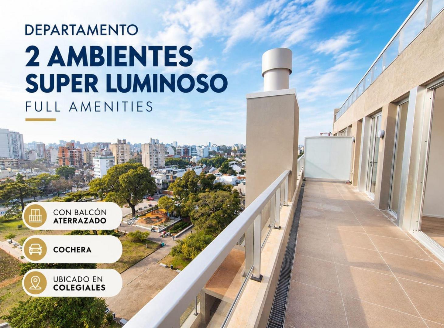 Foto de VENTA DEPARTAMENTO 2 AMBIENTES COLEGIALES COCHERA, imagen 2