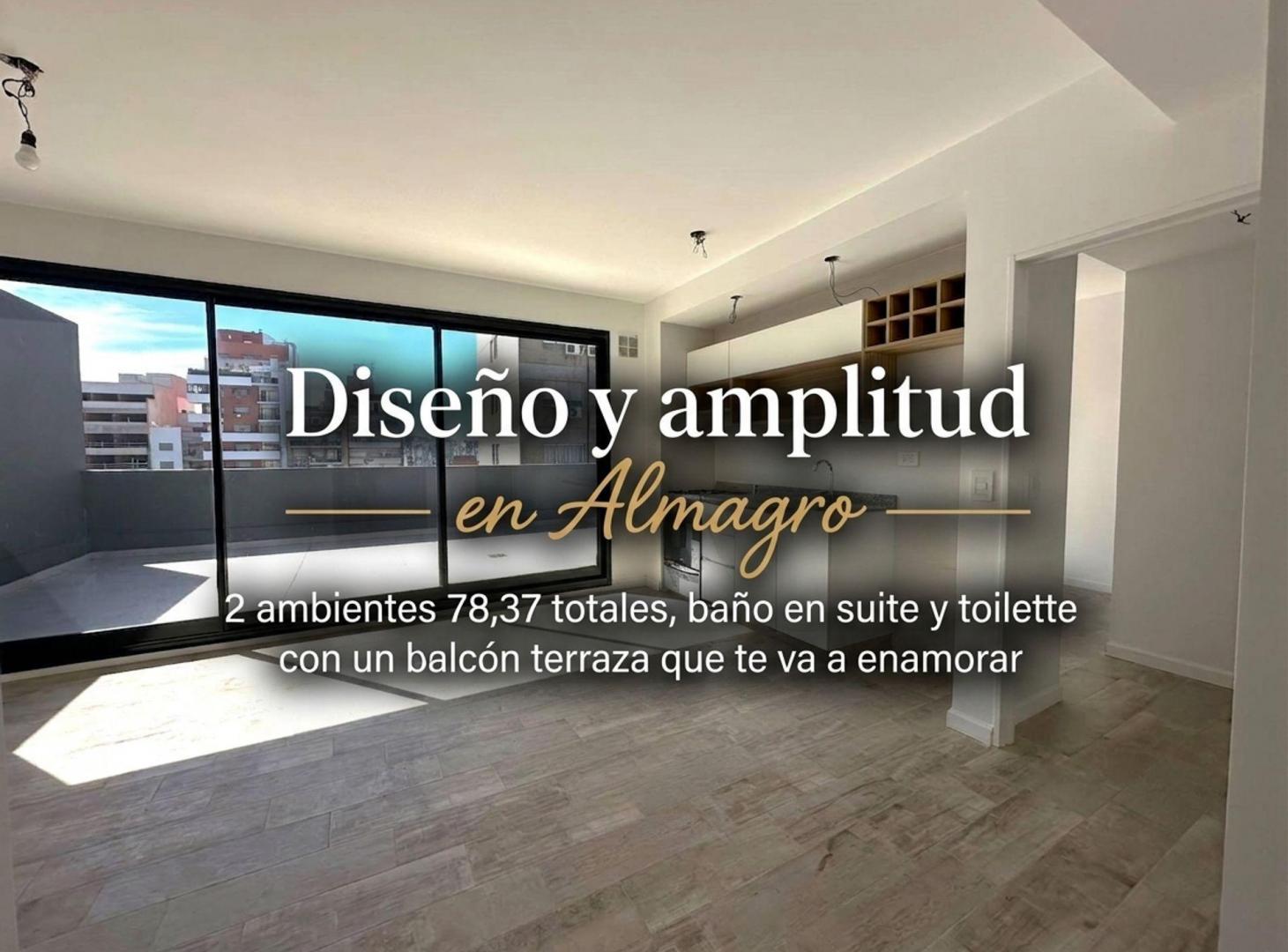 Foto de VENTA DEPARTAMENTO 2 AMBIENTES CON TERRAZA ALMAGRO, imagen 2
