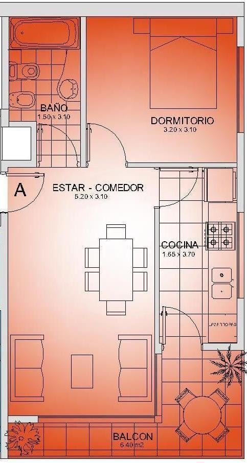 Departamento 2 ambientes. | CONGRESO, AVDA. al 4900