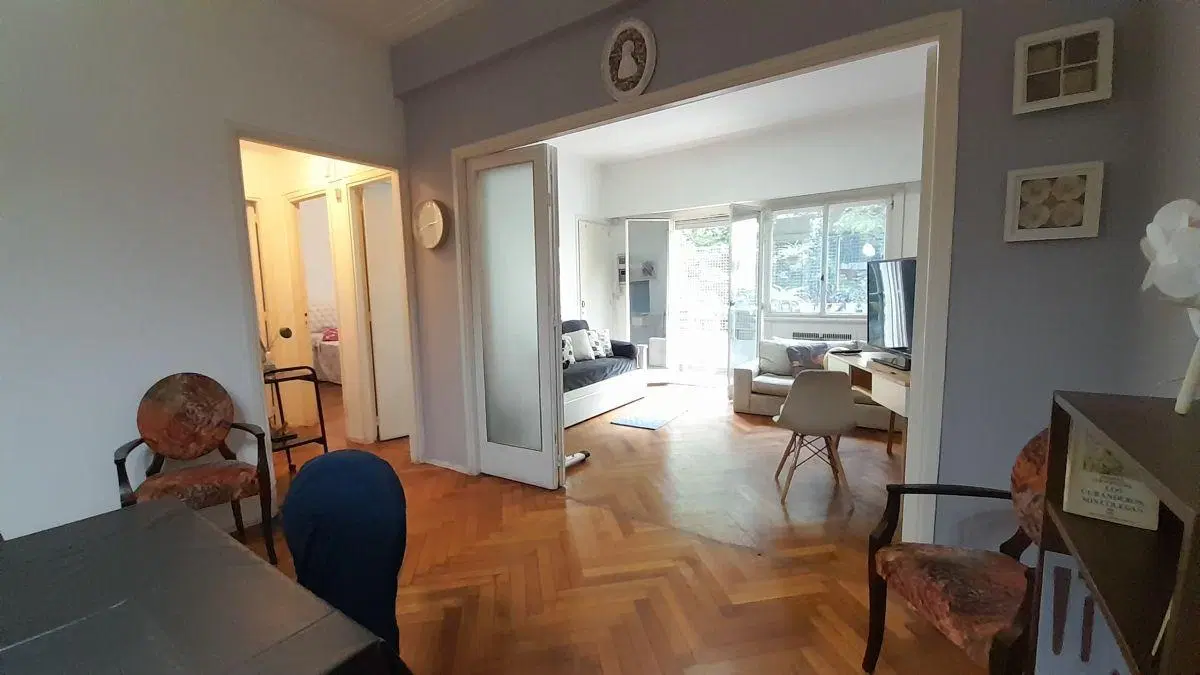 Depto 4 Amb amoblado C/ Balcon Al Fte, 2 Dorm, Baño + Toilette, en Vidt y Av Santa Fe 1