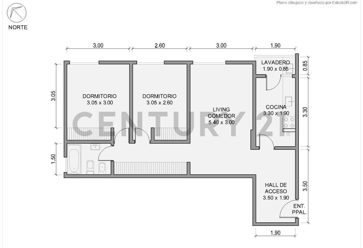 Foto de VENTA DEPTO 3 AMBIENTES PISO ALTO, CON LAVADERO- BELGRANO R, imagen 1