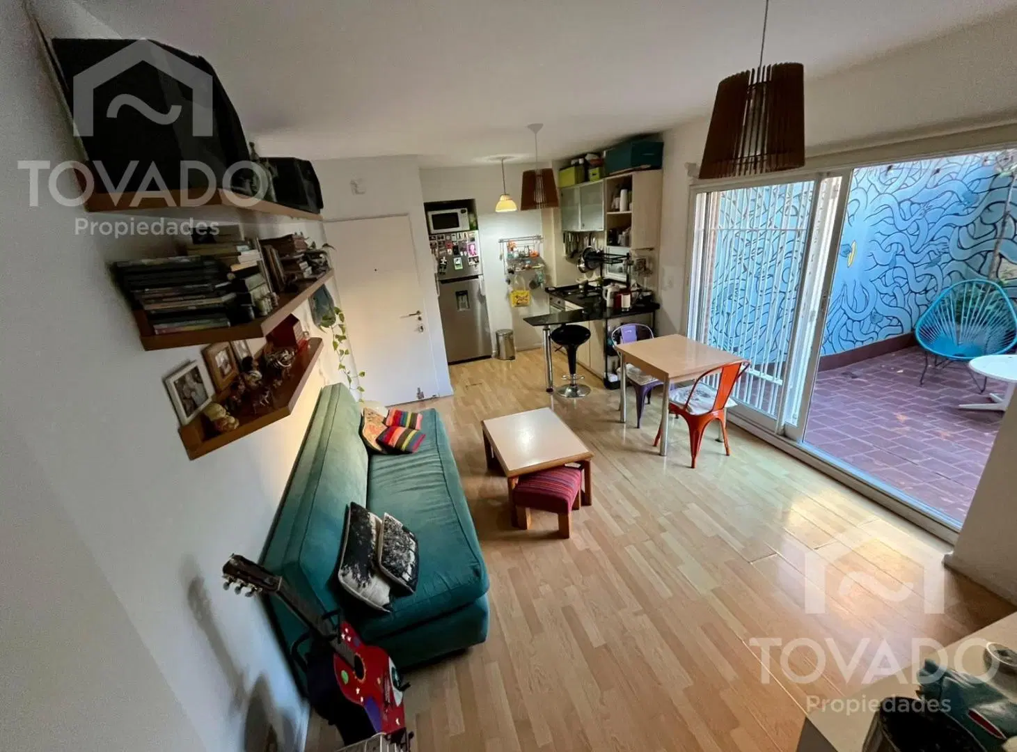 Luminoso 2 ambientes con cochera y patio privado en Palermo Hollywood! 2