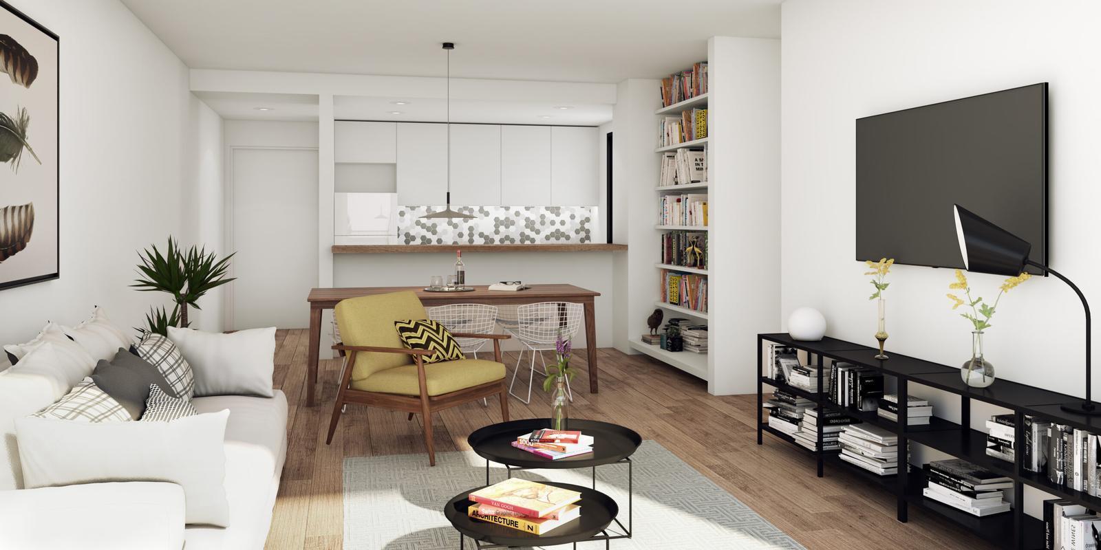 VENTA 3AMB CON DOS 2 BAÑOS. BALCON Y AMENITIES. EN COLEGIALES.