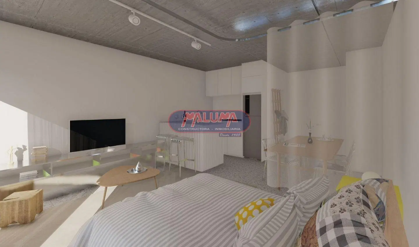 Departamento monoambiente. | Av. Rivadavia al 9500 2