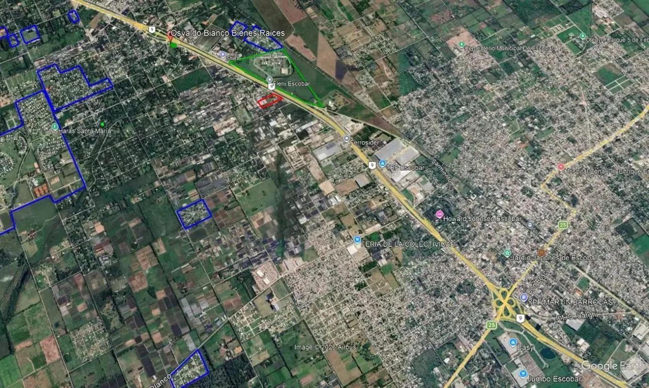 Campo de 2.4Has con 600m2 de galpones sobre Panamericana 2