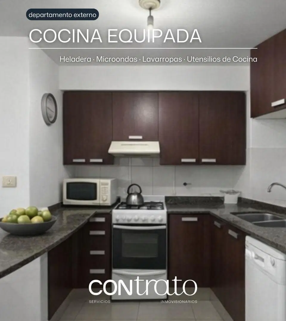 EN ALQUILER Dpto. 1 dormitorio Bº Alta Cordoba Frente Plaza 1 Dormitorio Completamente Equipado !!!! 4