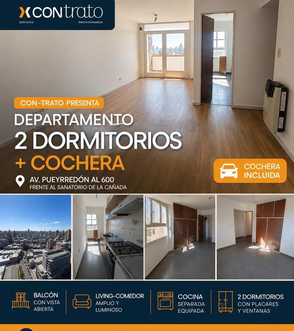 Foto de DEPARTAMENTO DE 2 DORMITORIOS CON COCHERA - Balcón – AV. PUEYRREDÓN AL, imagen 1