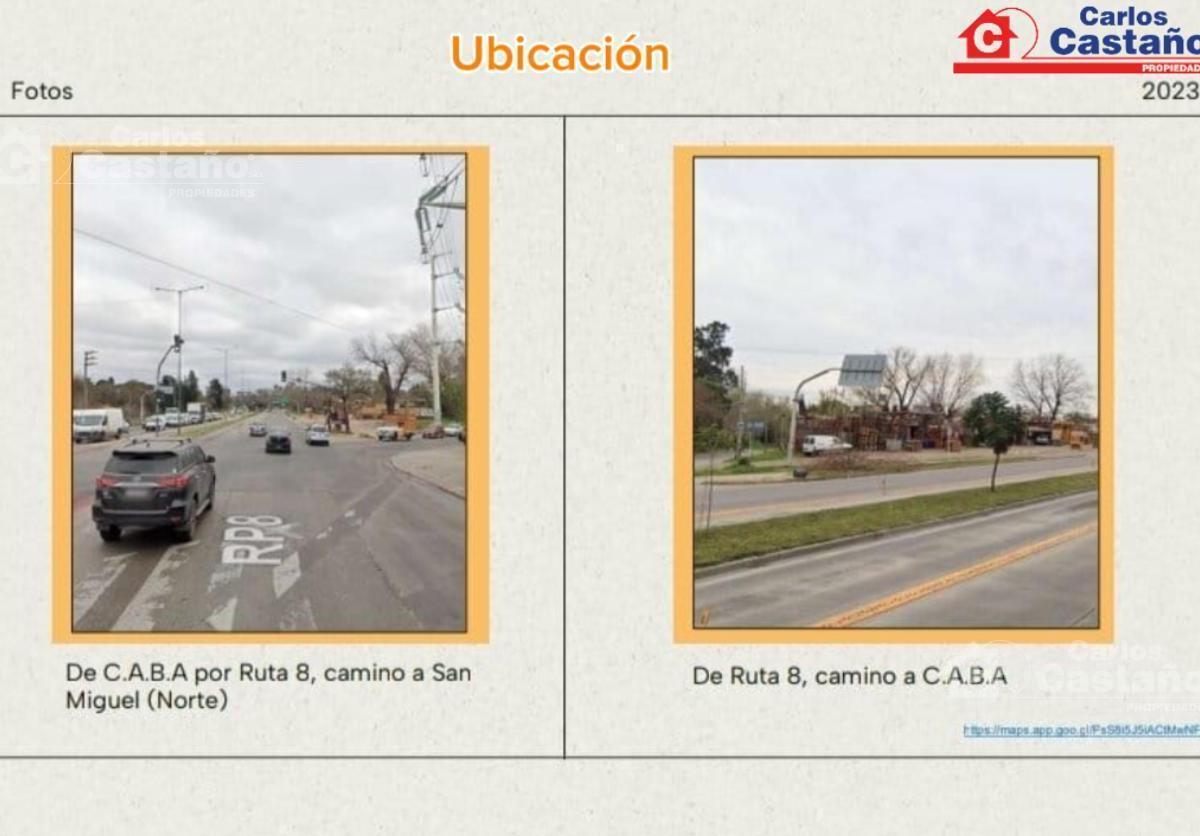 Importante Lote de 1081,87 m² Sobre Ruta Nº8 Ideal Publicidad, Estación de Servicio o Mercado 1
