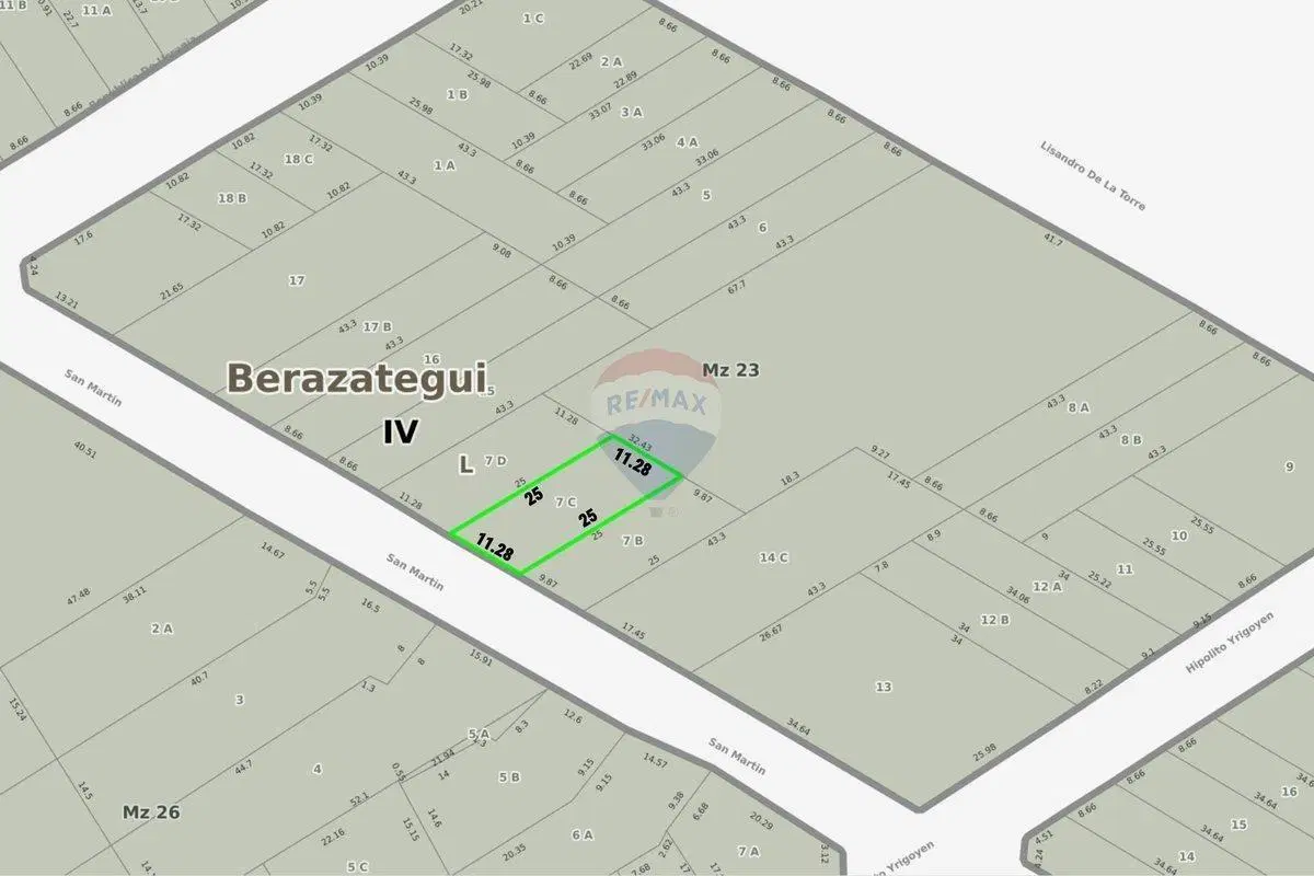 Lote en venta, en calle 150 Berazategui, de 282 m² 4