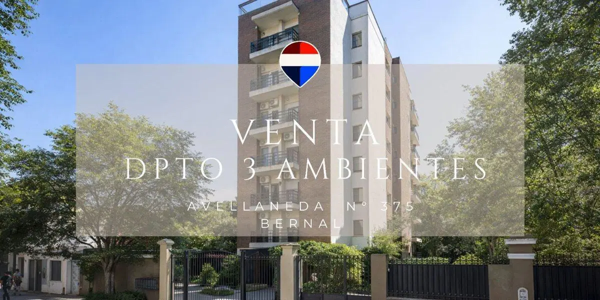 VENTA DPTO 3 AMBIENTES CON BALCON BERNAL CENTRO 3