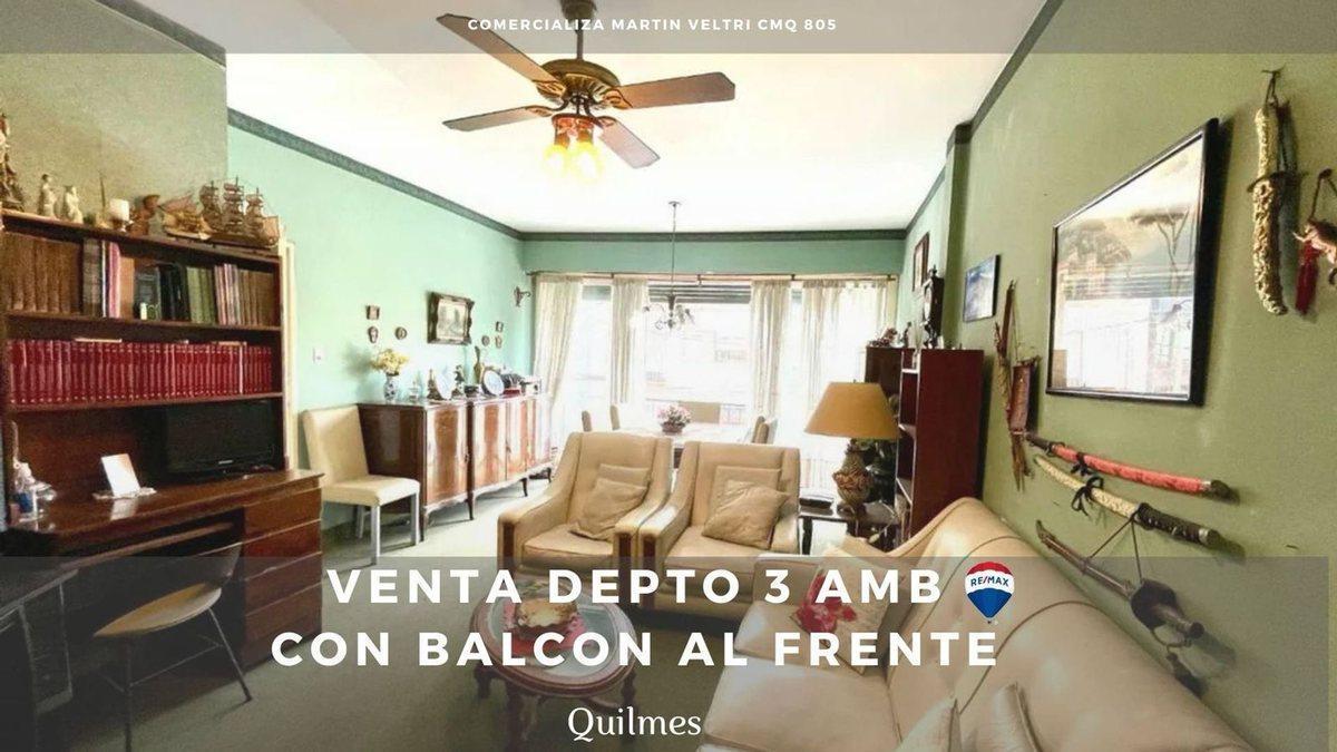 VENTA DEPARTAMENTO 3 AMB BALCON AL FRENTE QUILMES