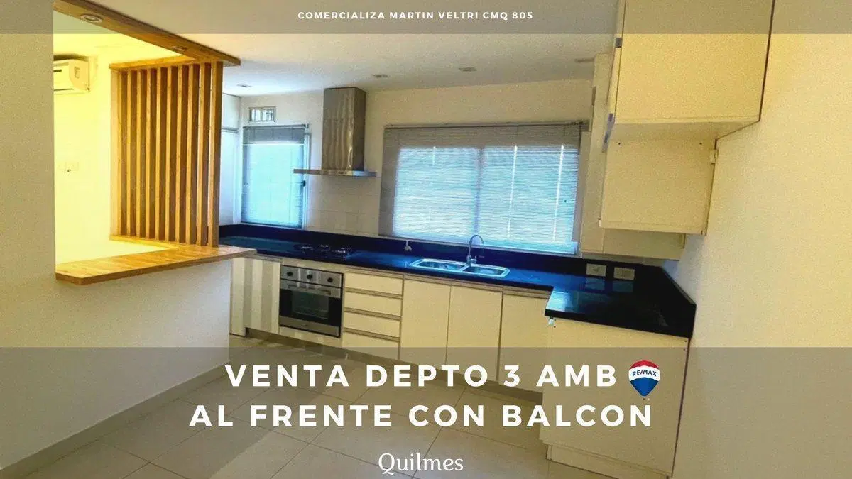 VENTA DEPTO 3 AMB AL  FRENTE CON  BALCON QUILMES 2
