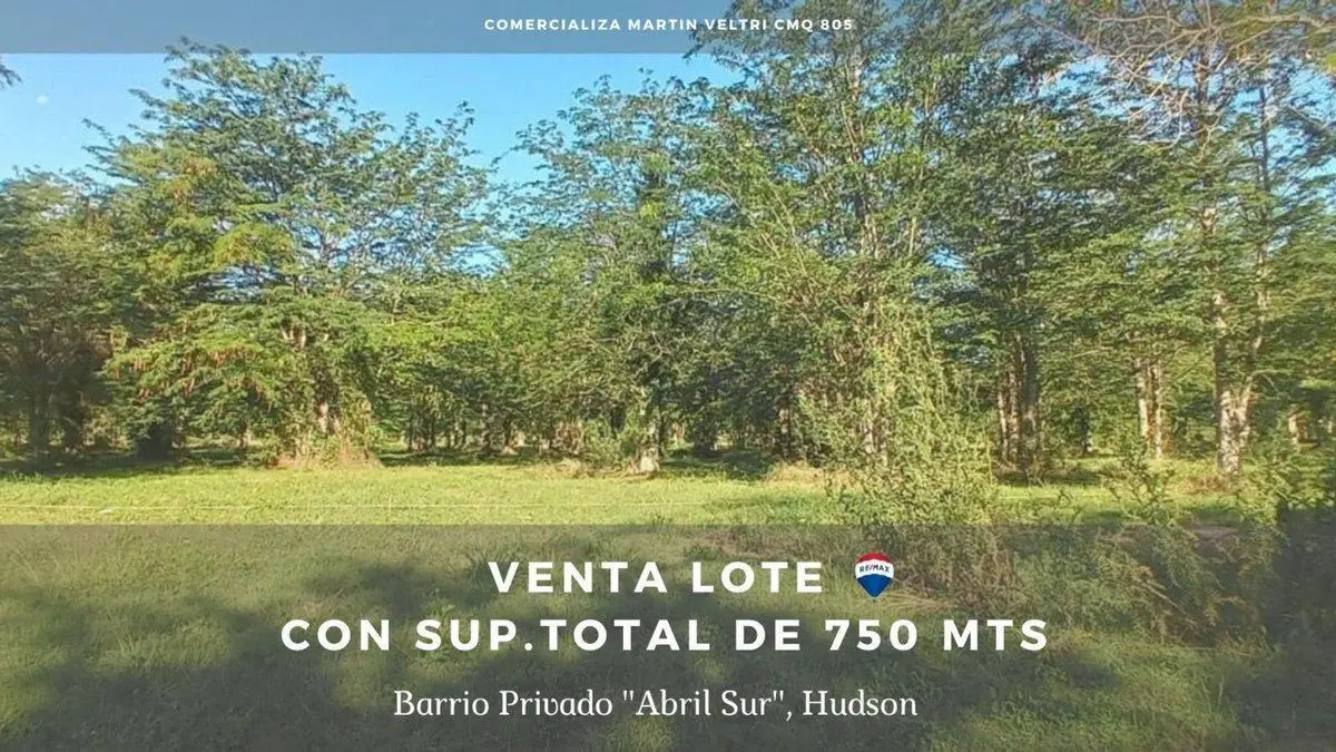 VENTA LOTE 750mts BARRIO PRIVADO ABRIL SUR HUDSON 3