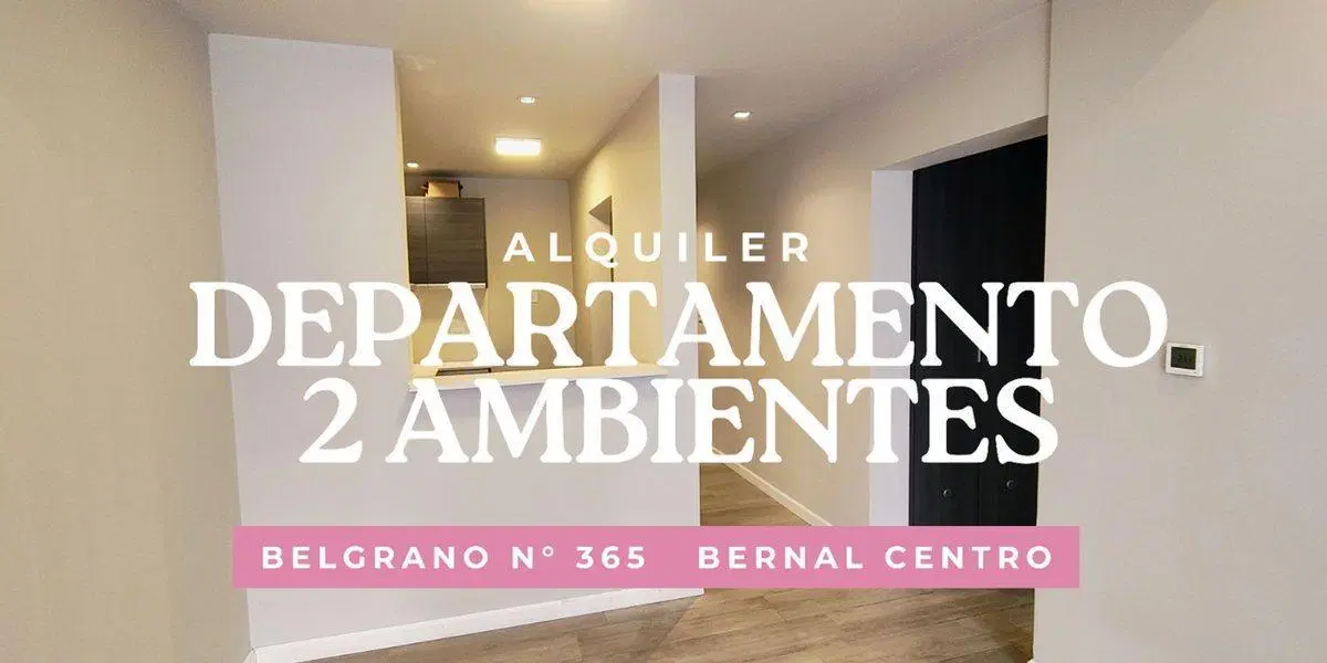 ALQUILER DPTO 2 AMB  CON BALCÓN - BERNAL CENTRO 2