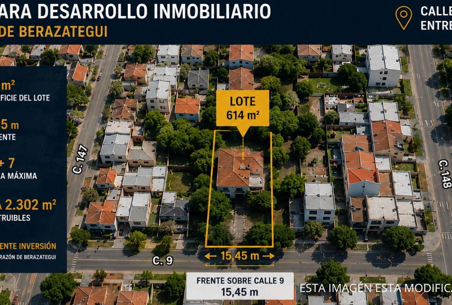 LOTE DE 614M² | FINANCIA 50% | BERAZATEGUI CENTRO