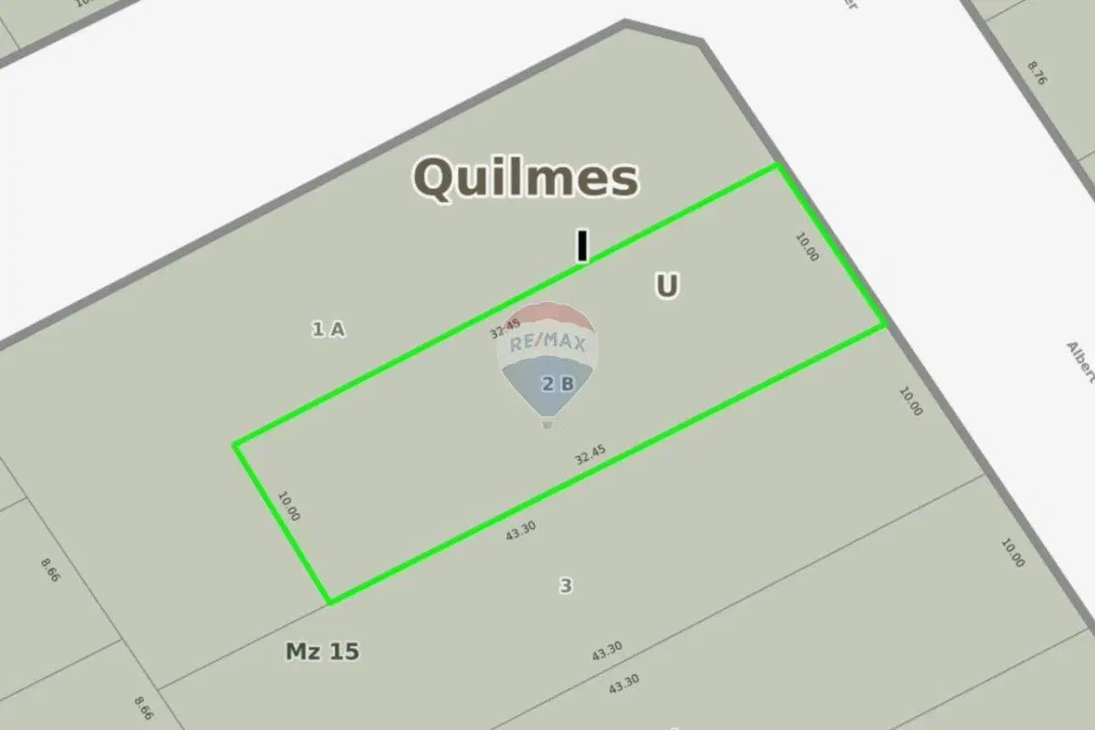 VENTA LOTE DE 322 m2 EN QUILMES OESTE 3