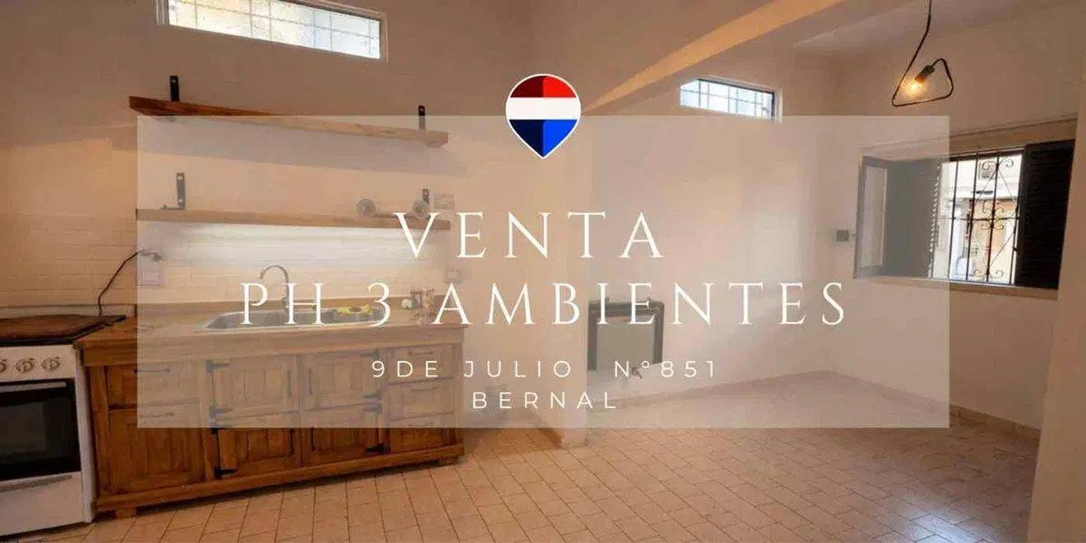 VENTA PH  INDEPENDIENTE 3 AMB CON TERRAZA BERNAL 8