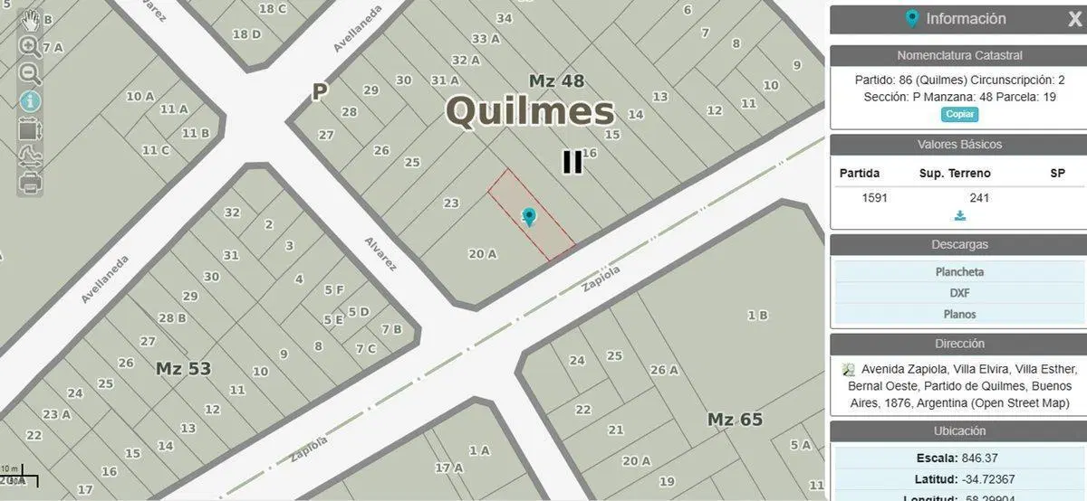 VENTA LOTE/TERRENO SOBRE AVENIDA ZAPIOLA 3
