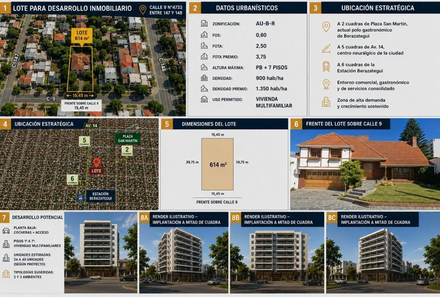 LOTE DE 614M² | FINANCIA 50% | BERAZATEGUI CENTRO 2