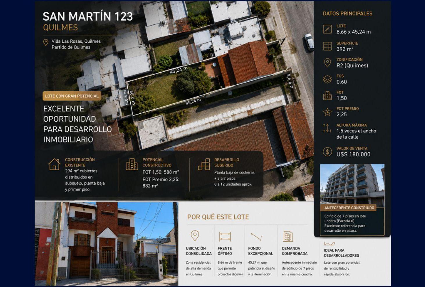 Foto de LOTE R2- USD 204/M² VENDIBLE POTENCIAL QUILMES EST, imagen 5
