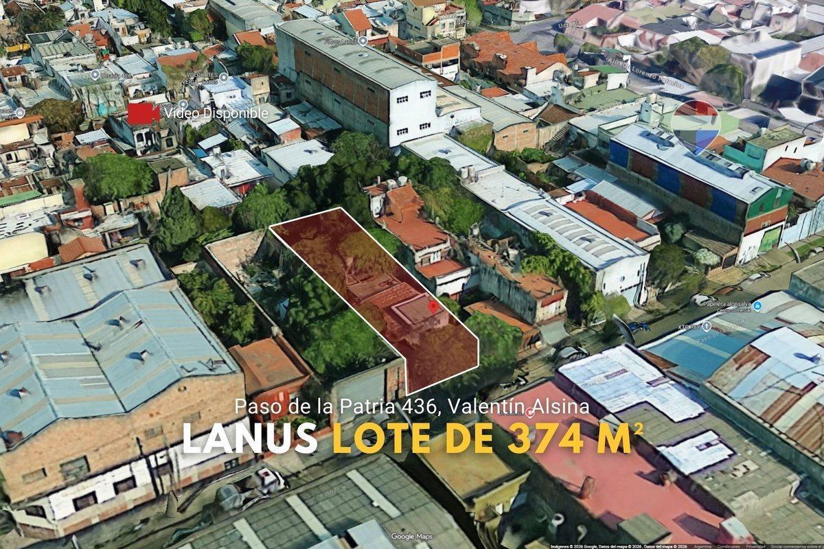 Foto de Venta de lote 374mts2 Valentin Alsina - Lanus, imagen 1