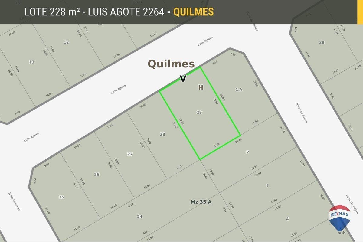 Foto de VENTA LOTE DE 228M2 EN QUILMES, imagen 1