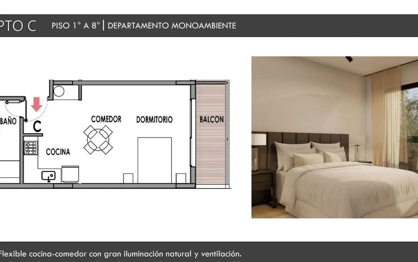 VENTA MONOAMBIENTE piso 8 La Plata - Oportunidad! 4