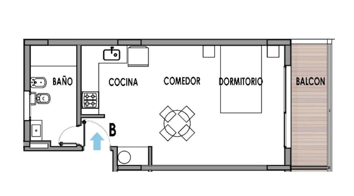 Foto de DEPARTAMENTO MONOAMBIENTE EN VENTA LA PLATA POZO, imagen 3