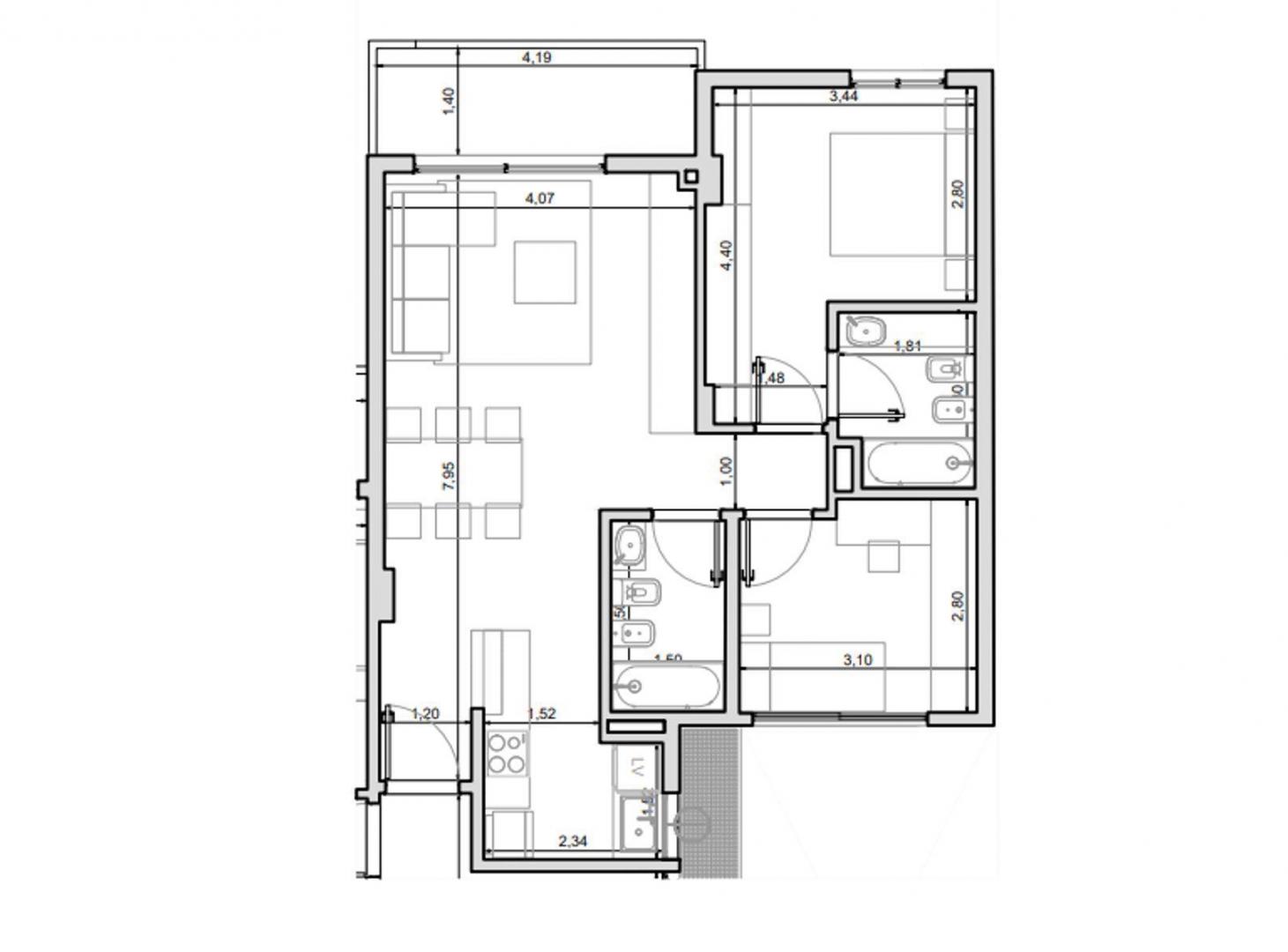 Foto de Departamento en venta Almagro en Construcción, imagen 2