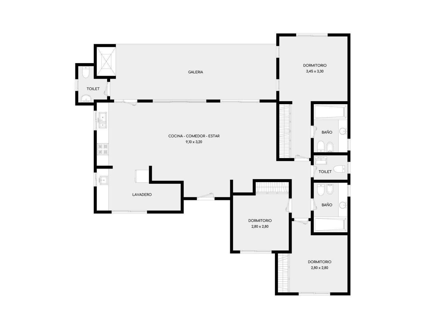 Casa en ALQUILER Haras del Sur I 3 dorm. y pileta
