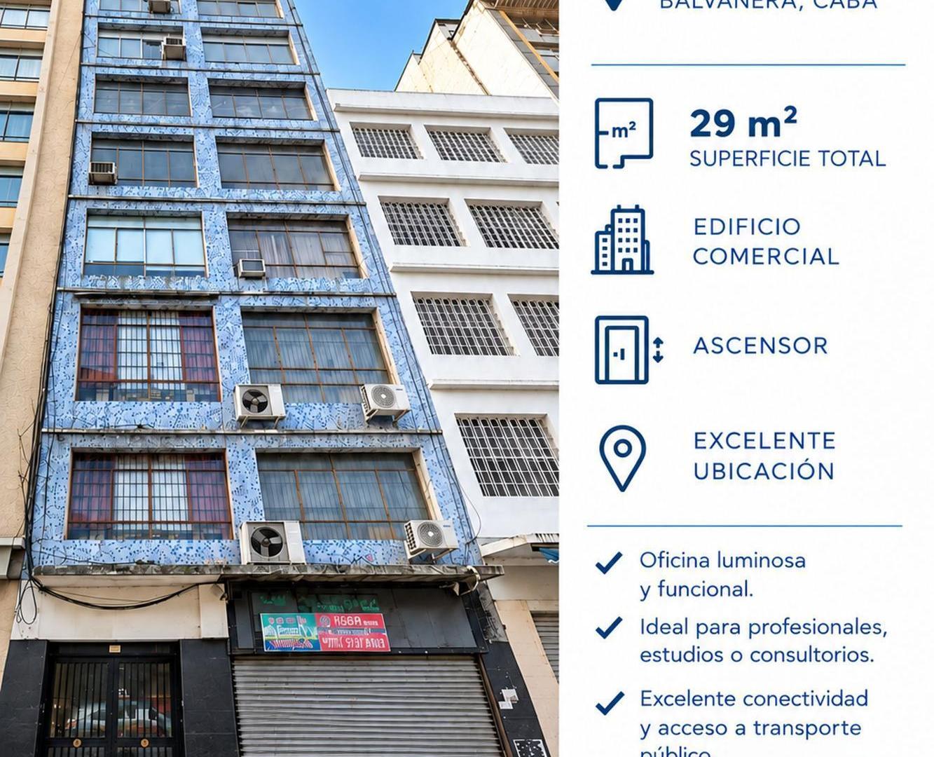Foto de VENTA OFICINA 29M2 EN BALVANERA - PISO 8, imagen 1