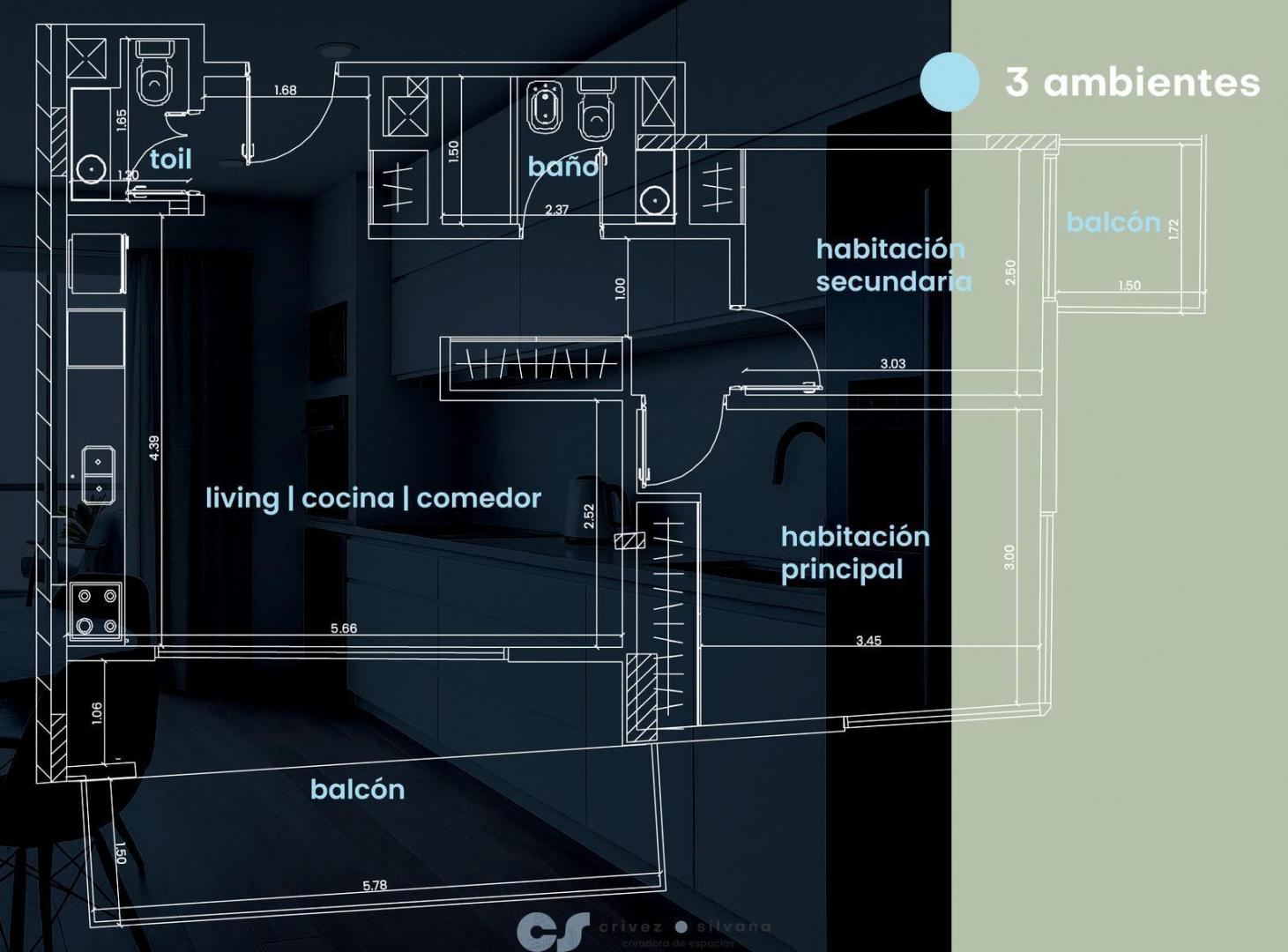 Foto de Departamento 2 amb en construccion - Almagro - Balcon y Kamado, imagen 4