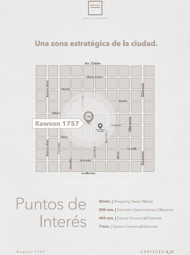 En venta departamento de 2 ambientes. Edificio Bonjo 10. Zona Shopping Paseo Aldrey.