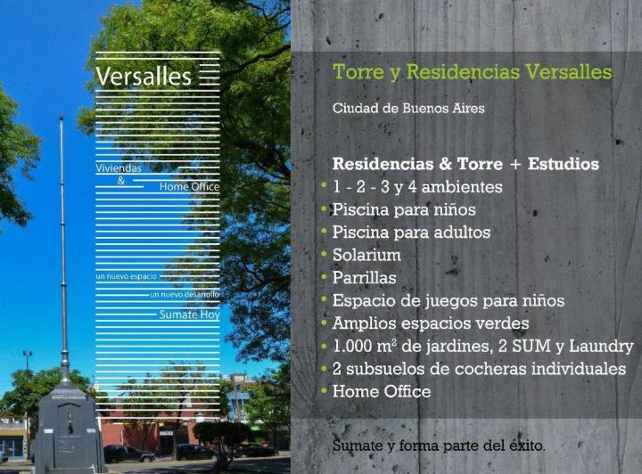 TORRE VERSALLES - DEPARTAMENTO - 3 AMB - VERSALLES 4