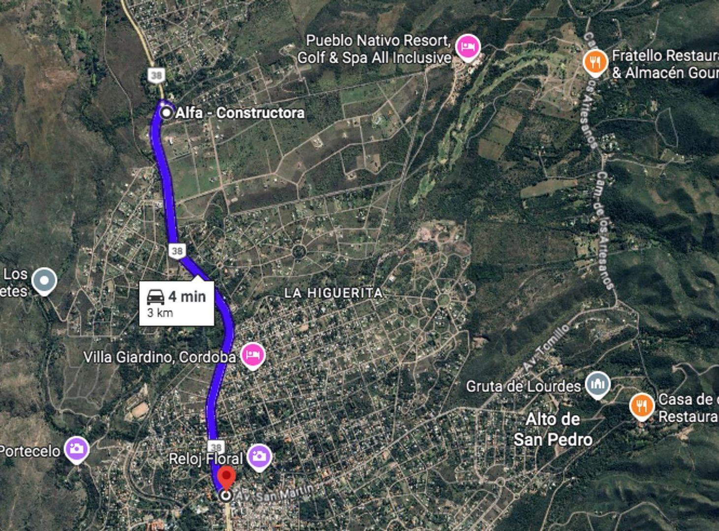 Foto de Venta Terreno cerca ruta 38 Villa Giardino 300 m2, imagen 1