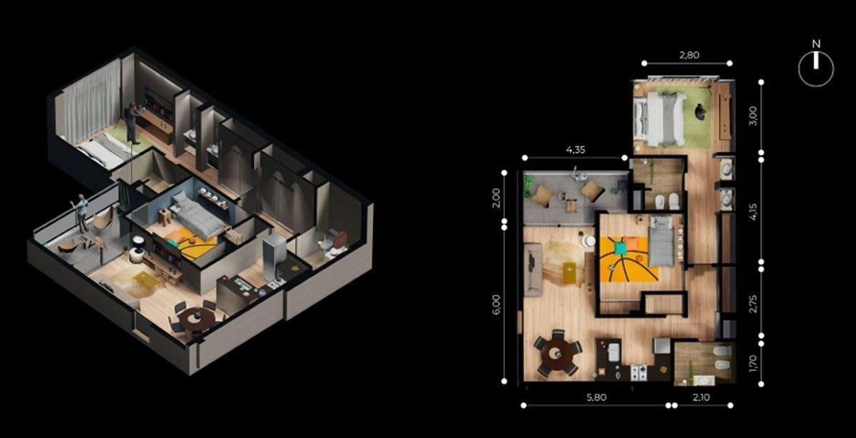 Foto de VENTA DE DEPTO 2 DORMITORIO MACROCENTRO EN POZO, imagen 1