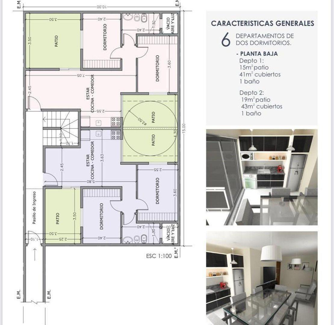 Foto de DEPARTAMENTO 2 DORMITORIOS CON PATIO, Barrio Sur., imagen 5