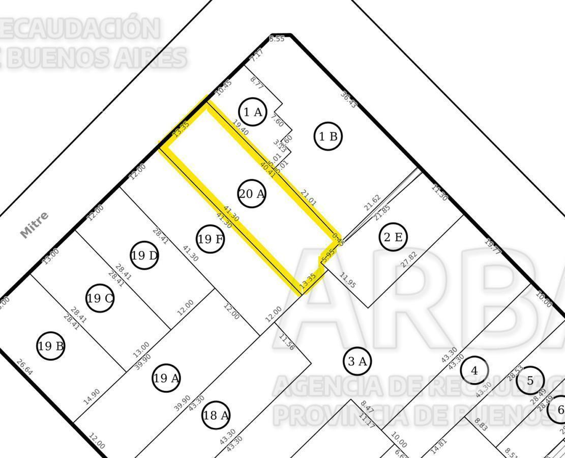 Lote en venta en San Martín - 539 metros - Zona: Ra