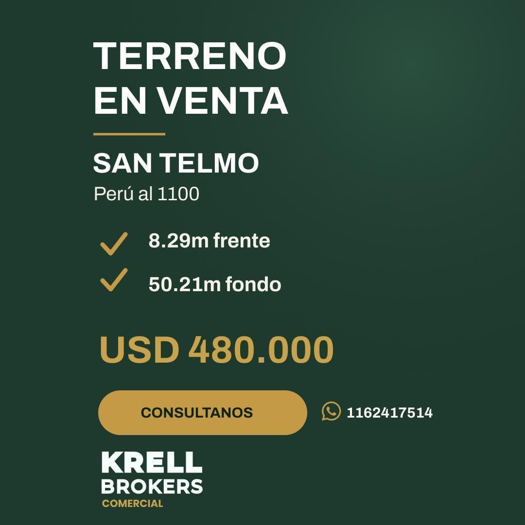 Terreno en venta en San Telmo