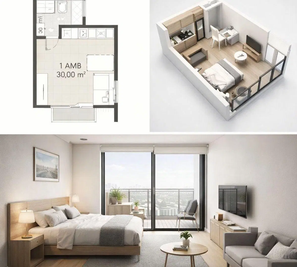VENTA DPTO MONO C/COCHERA A ESTRENAR+AMENITIES 3