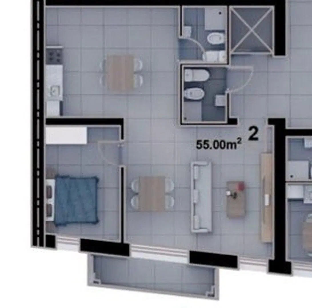 VENTA 3 AMB DE 55m POZO CONSTITUCION 07/26 OPORT! 5