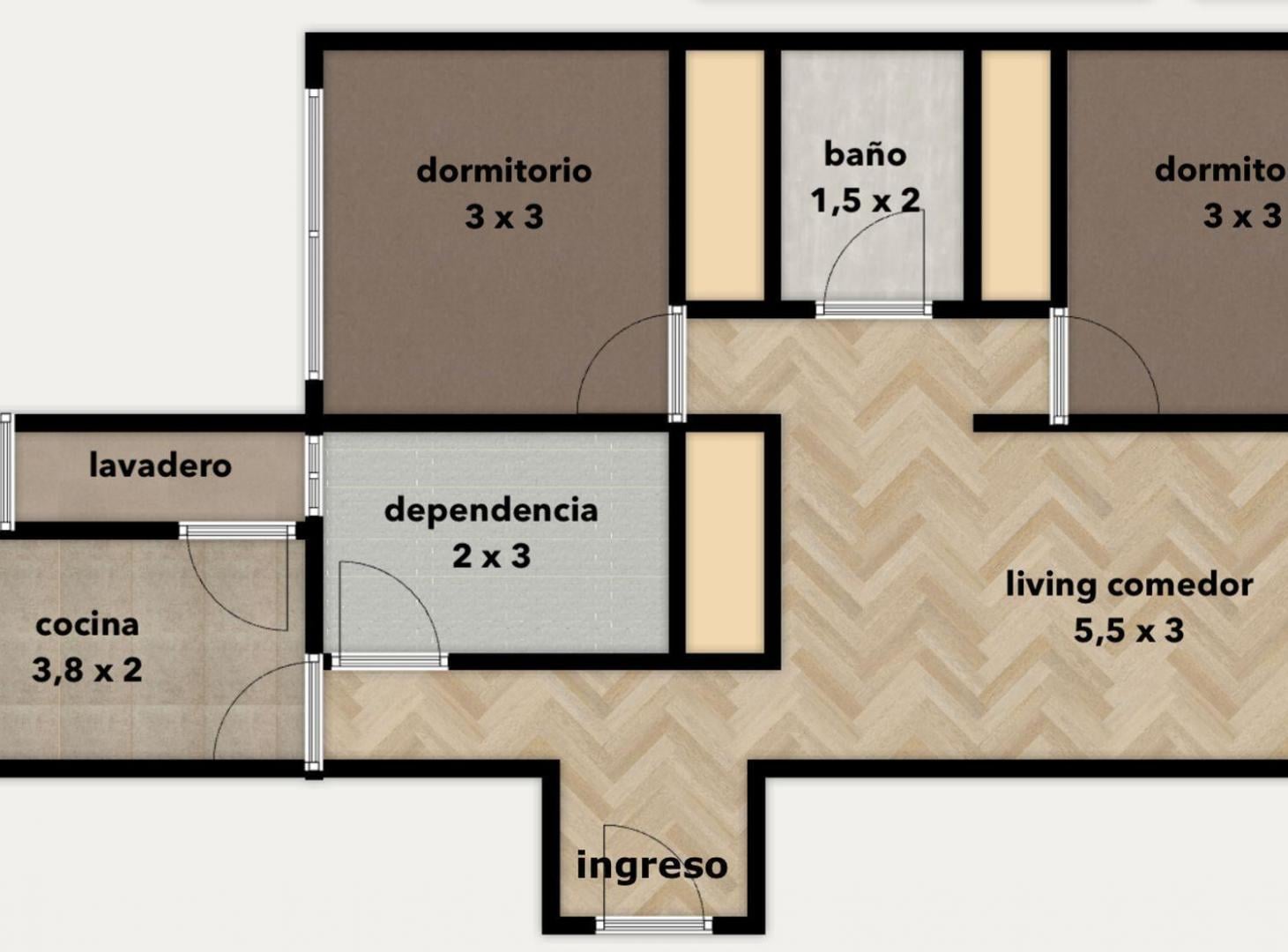 Foto de Venta depto 3 ambientes dep en Flores Pileta, imagen 1
