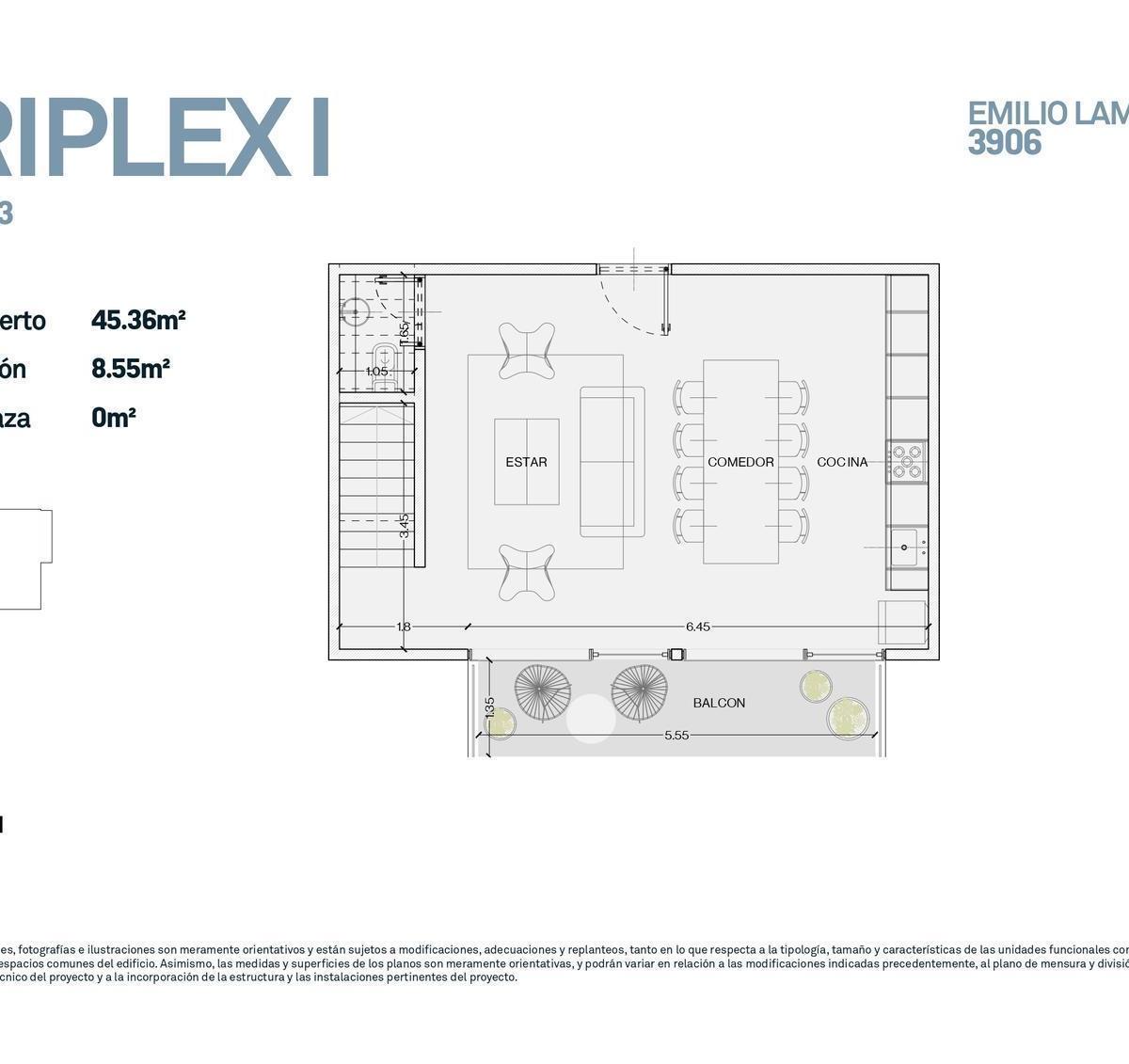 Departamento en Emilio Lamarca 3906