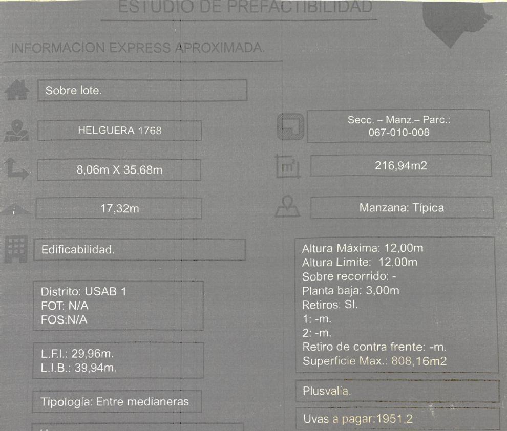Lote propio de 8.06 x 35.68  en Villa Santa Rita