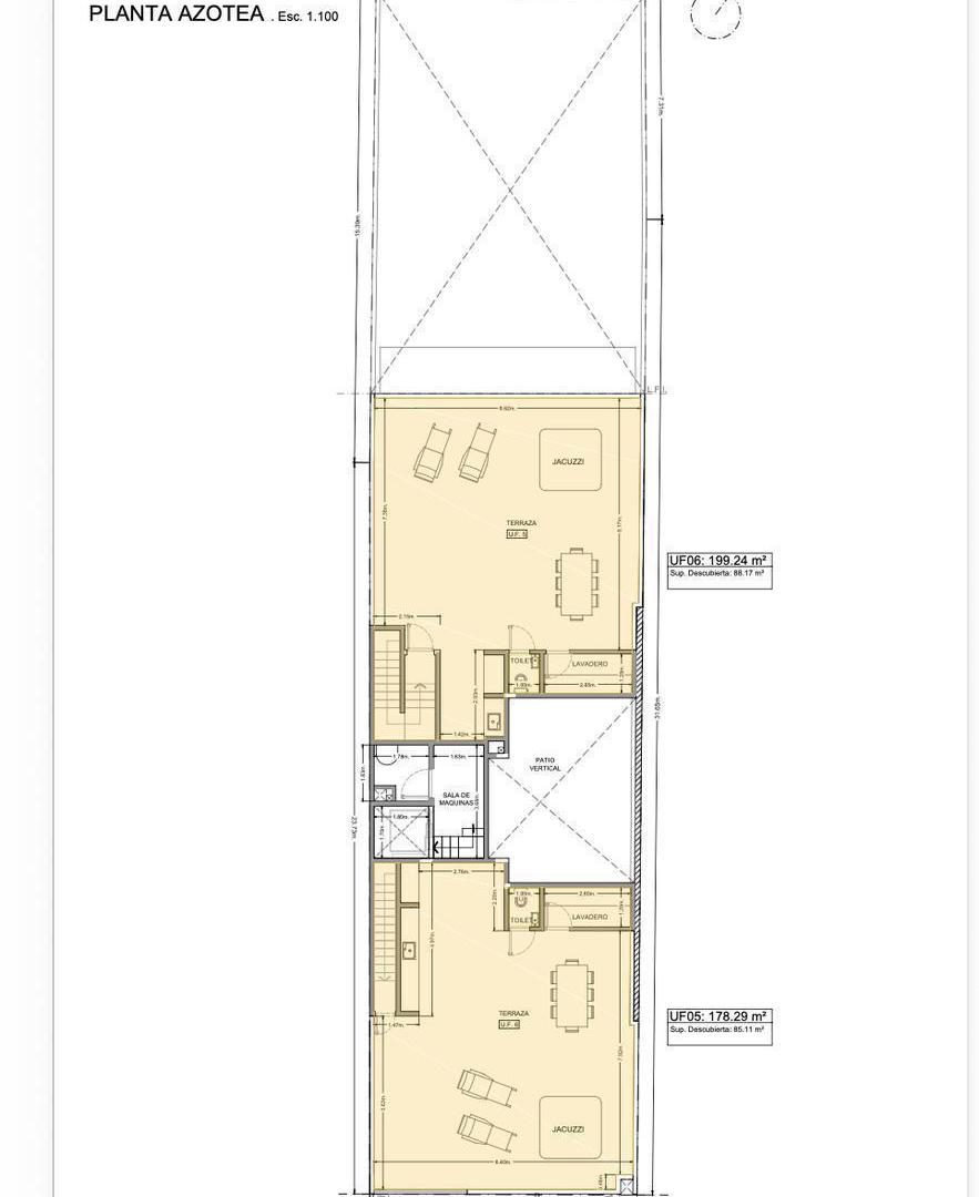 Semipisos EN DUPLEX de 4 amb. en Devoto. 190m2 PB: 3 dorm.   balcón. 1er piso: terraza de 90m2