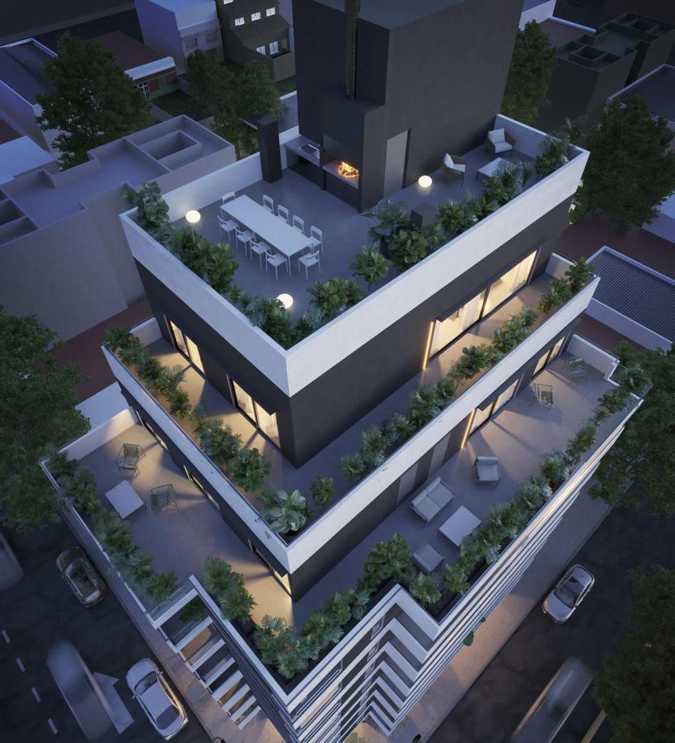 FINANCIADO Departamento de 1 ambientes con balcón aterrazado en Villa Urquiza en construcción pozo