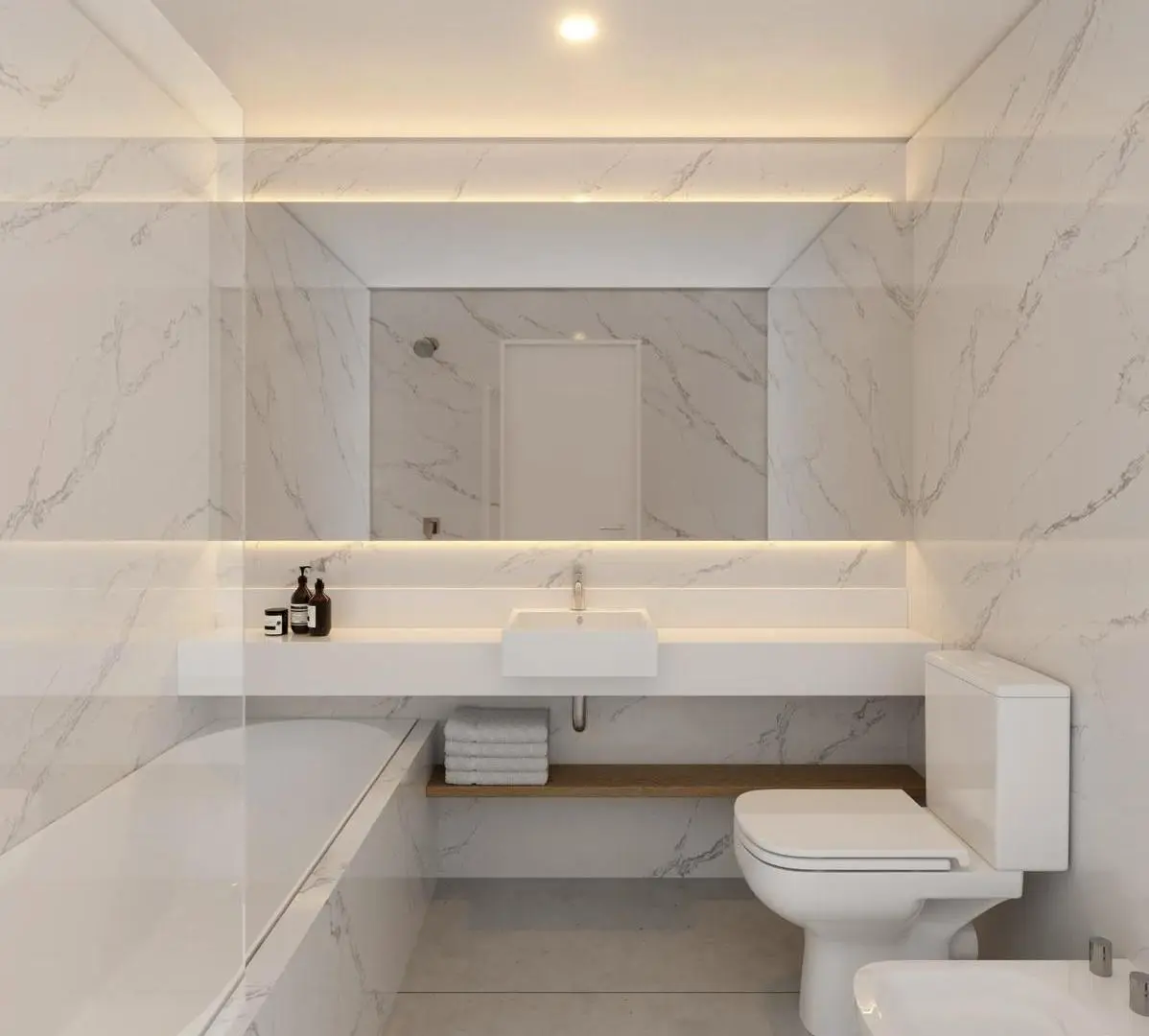En construcción POZO Departamento de 3 ambientes 2 baños con balcón perimetral de 44m2 4