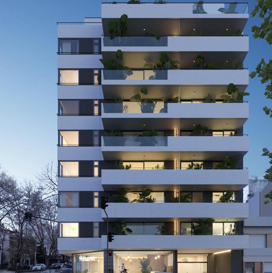 En construcción POZO Departamento de 3 ambientes 2 baños con balcón perimetral de 44m2